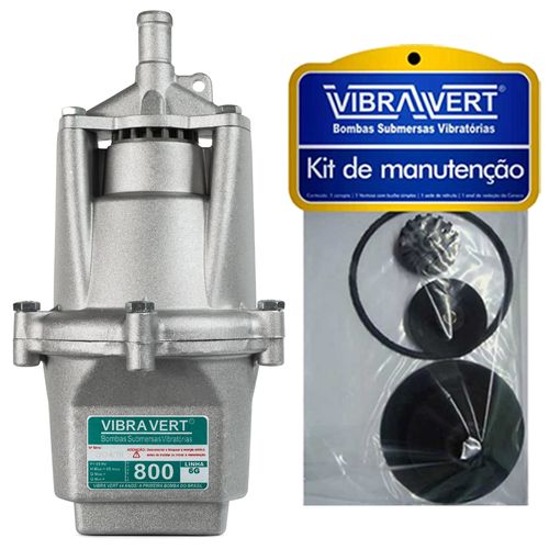 Bomba Submersa De Poço Sapo + Kit de Manutenção Extra Vibra Vert 800 110/127V